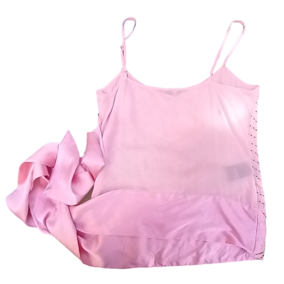 Bebe Beaded Pink Silk Top - Picture 3 of 6